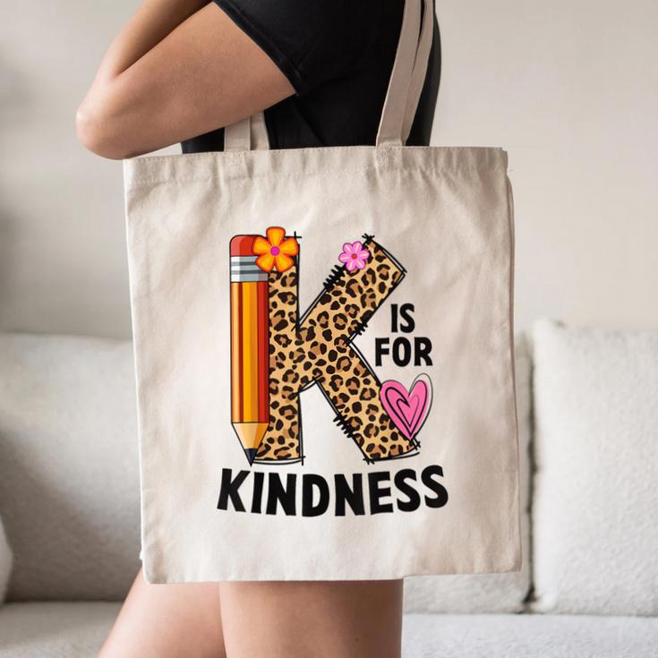 K Is For Kindness Unity Day Teacher Kids Canvas Tote Bag, novelty gifts, funny gifts