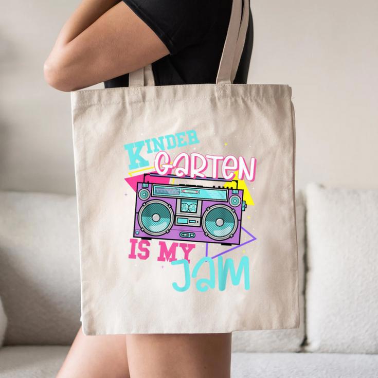 Kindergarten Is My Jam Cute Teacher Shirt 80's 90's Styl Canvas Tote Bag, novelty gifts, funny gifts Kindergarten Is My Jam Cute Teacher Shirt 80's 90's Styl Canvas Tote Bag, novelty gifts, funny gifts