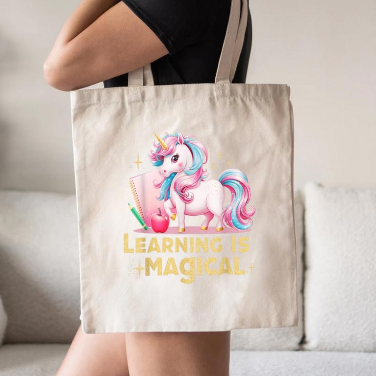 LEARNING IS MAGICAL TEACHER UNICORN BACK TO SCHOOL UNICORN Canvas Tote Bag, novelty gifts, funny gifts LEARNING IS MAGICAL TEACHER UNICORN BACK TO SCHOOL UNICORN Canvas Tote Bag, novelty gifts, funny gifts