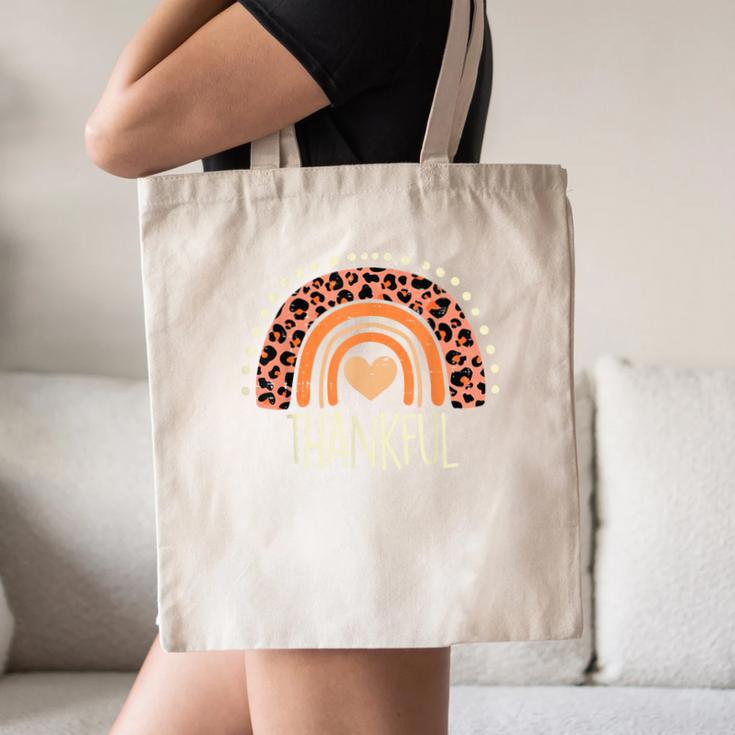 Leopard Rainbow Thankful Thanksgiving Teacher Women Kids Canvas Tote Bag, novelty gifts, funny gifts Leopard Rainbow Thankful Thanksgiving Teacher Women Kids Canvas Tote Bag, novelty gifts, funny gifts