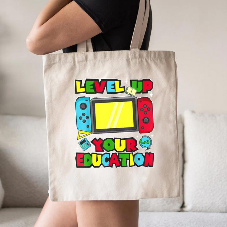 Level Up Your Education Gaming Inspired Teacher Gamers Canvas Tote Bag, novelty gifts, funny gifts Level Up Your Education Gaming Inspired Teacher Gamers Canvas Tote Bag, novelty gifts, funny gifts