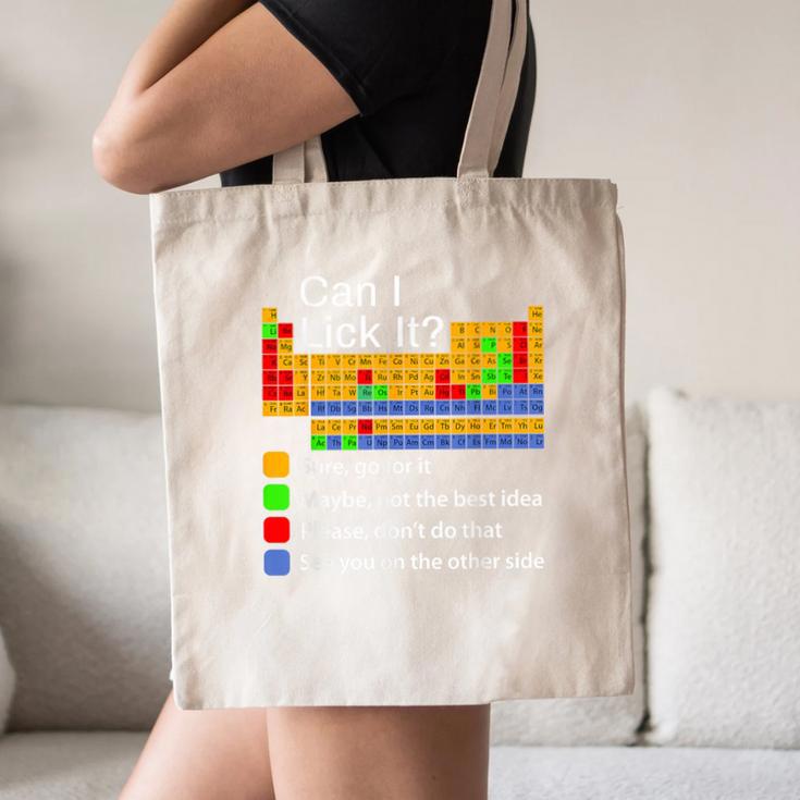 Can I Lick It Periodic Table Chemistry Teachers Canvas Tote Bag, novelty gifts, funny gifts Can I Lick It Periodic Table Chemistry Teachers Canvas Tote Bag, novelty gifts, funny gifts