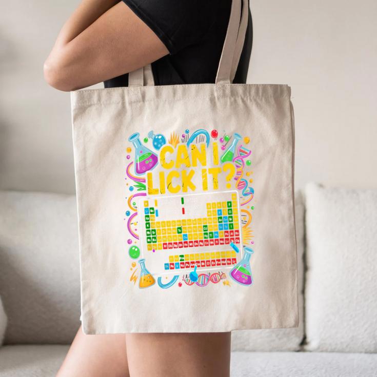 Can I Lick It Periodic Table Science Teacher Men Women Canvas Tote Bag, novelty gifts, funny gifts