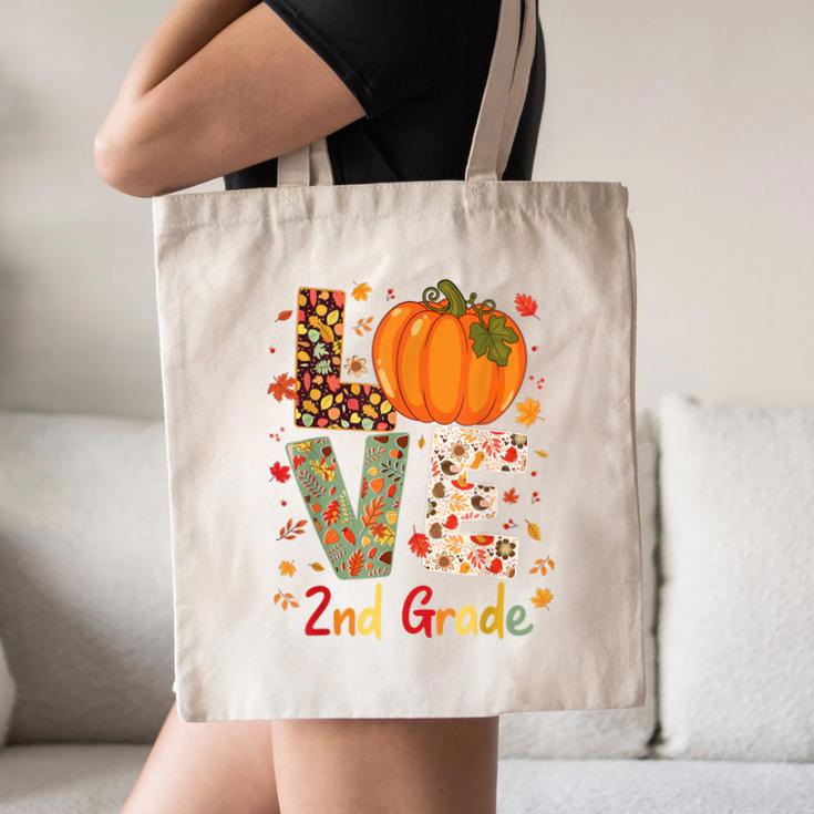 Love 2nd Grade Happy Fall Thanksgiving For 2nd Teacher For Men Women Girls Kids Canvas Tote Bag, novelty gifts, funny gifts Love 2nd Grade Happy Fall Thanksgiving For 2nd Teacher For Men Women Girls Kids Canvas Tote Bag, novelty gifts, funny gifts