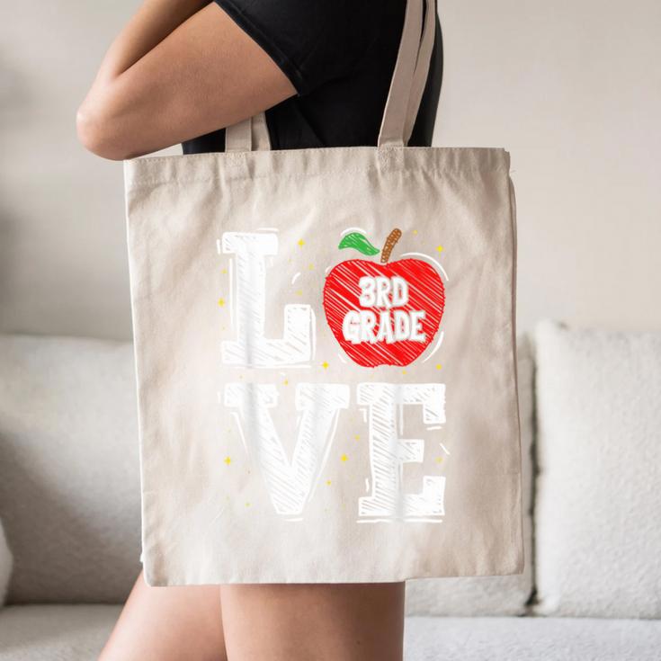 LOVE Apple 3rd Grade Teacher Student School Canvas Tote Bag, novelty gifts, funny gifts LOVE Apple 3rd Grade Teacher Student School Canvas Tote Bag, novelty gifts, funny gifts