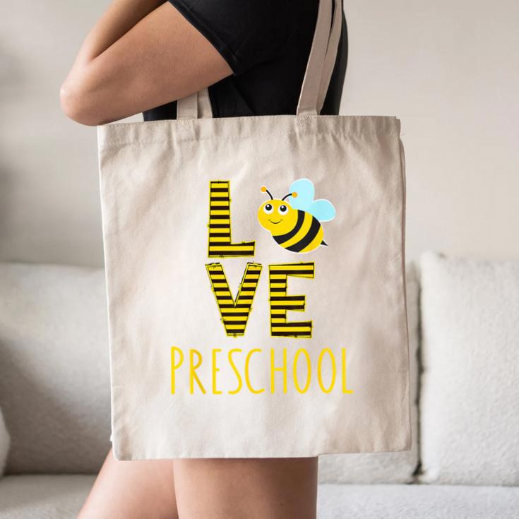 Love Preschool Back To School Yellow Bee Preschool Teacher For Men Women Girls Kids Canvas Tote Bag, novelty gifts, funny gifts