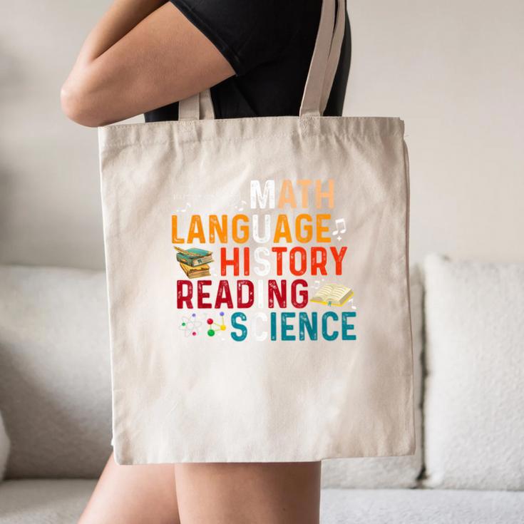 Math Language History Reading Science Music Teacher Canvas Tote Bag, novelty gifts, funny gifts Math Language History Reading Science Music Teacher Canvas Tote Bag, novelty gifts, funny gifts