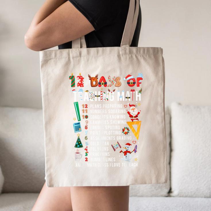 Math Teacher Christmas 12 Days Of Teaching Math Christmas Canvas Tote Bag, novelty gifts, funny gifts Math Teacher Christmas 12 Days Of Teaching Math Christmas Canvas Tote Bag, novelty gifts, funny gifts