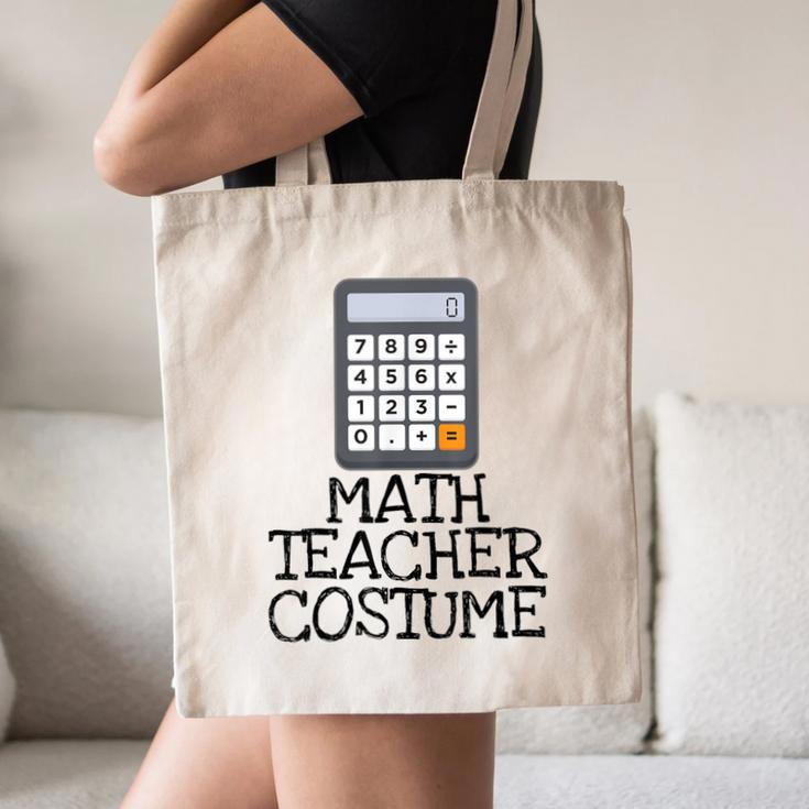 Math Teacher Costume Tshirt Halloween High School Calculator Canvas Tote Bag, novelty gifts, funny gifts