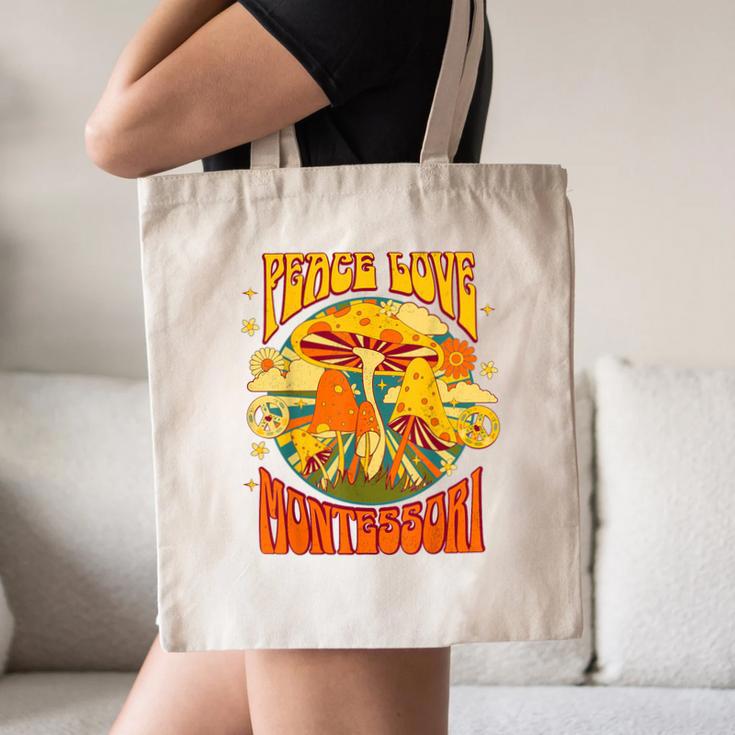 Montessori School Montessori Teacher Peace Love Montessori For Men Women Canvas Tote Bag, novelty gifts, funny gifts