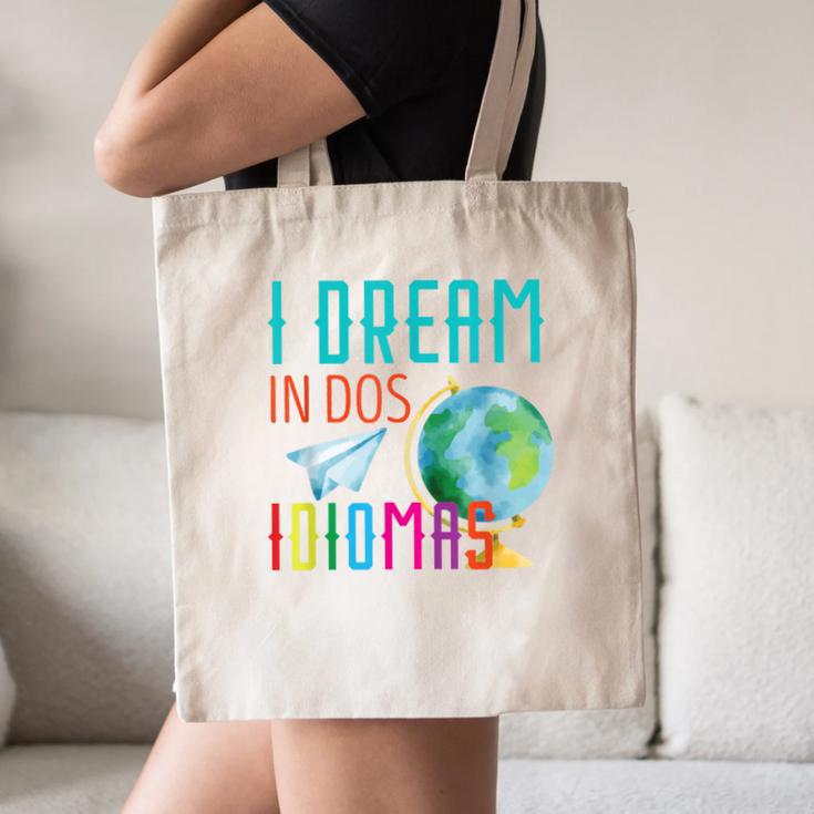 Multilingual Teacher In Dos Idiomas Linguist Language Canvas Tote Bag, novelty gifts, funny gifts Multilingual Teacher In Dos Idiomas Linguist Language Canvas Tote Bag, novelty gifts, funny gifts