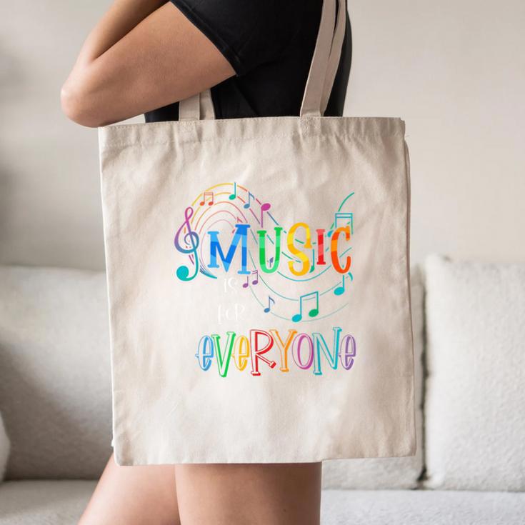 Music Is For Everyone Love For Music Teachers Canvas Tote Bag, novelty gifts, funny gifts Music Is For Everyone Love For Music Teachers Canvas Tote Bag, novelty gifts, funny gifts