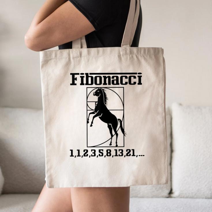 Nerdy Fibonacci Racing Car Horse Math Teacher Men Women Girls Kids Canvas Tote Bag, novelty gifts, funny gifts
