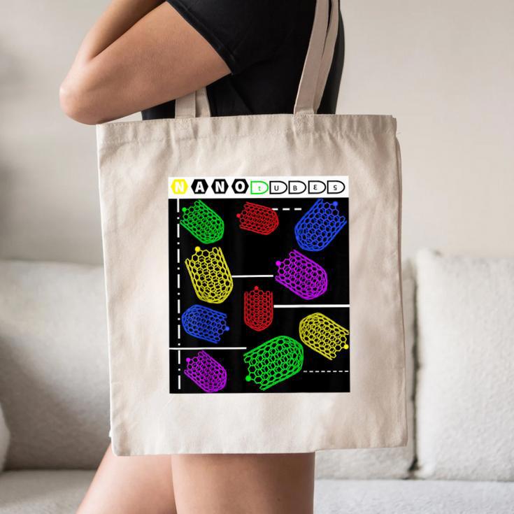 Nerdy Forms Nanotubes Chemistry Teacher Geek Canvas Tote Bag, novelty gifts, funny gifts