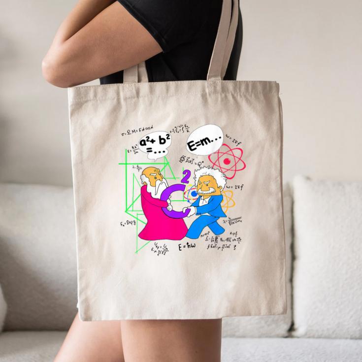 Nerdy Pythagoras Fighting Over C Squared Math Teacher Canvas Tote Bag, novelty gifts, funny gifts Nerdy Pythagoras Fighting Over C Squared Math Teacher Canvas Tote Bag, novelty gifts, funny gifts