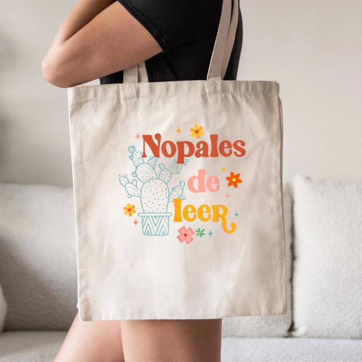 Nopales De Leer Spanish Teacher Maestra Cactus Bilingual Canvas Tote Bag, novelty gifts, funny gifts Nopales De Leer Spanish Teacher Maestra Cactus Bilingual Canvas Tote Bag, novelty gifts, funny gifts