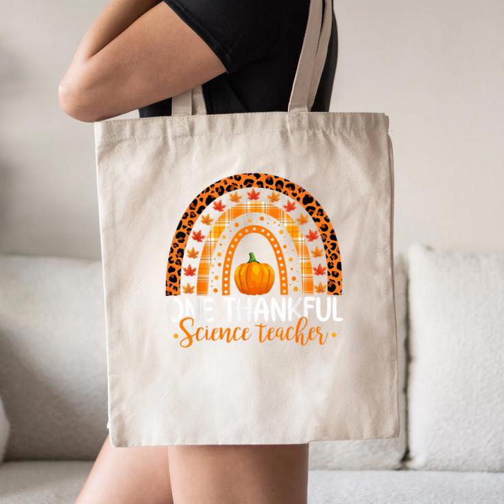 One Thankful Science Teacher Rainbow Boho Fall Thanksgiving Canvas Tote Bag, novelty gifts, funny gifts One Thankful Science Teacher Rainbow Boho Fall Thanksgiving Canvas Tote Bag, novelty gifts, funny gifts