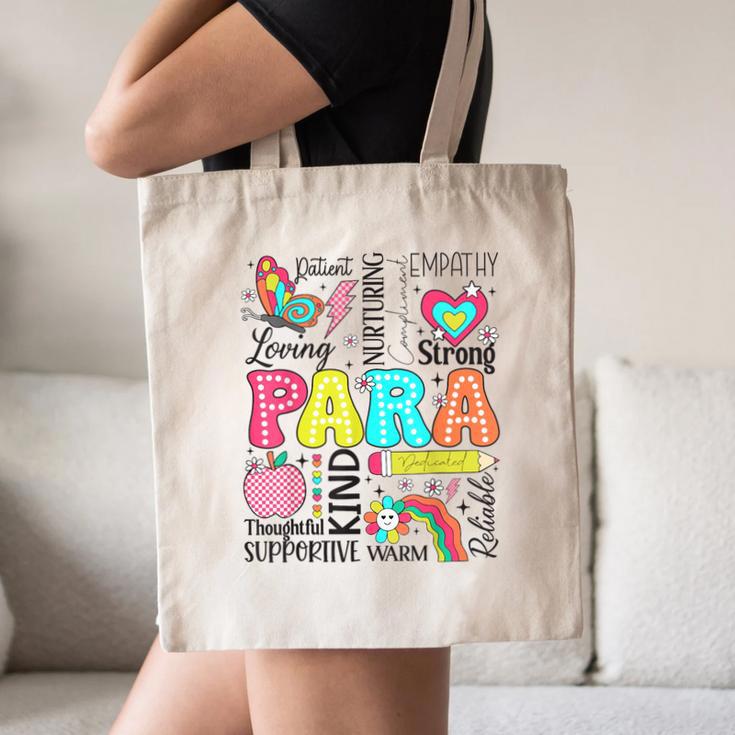 Para Paraprofessional Paraeducator Teacher Back To School Canvas Tote Bag, novelty gifts, funny gifts