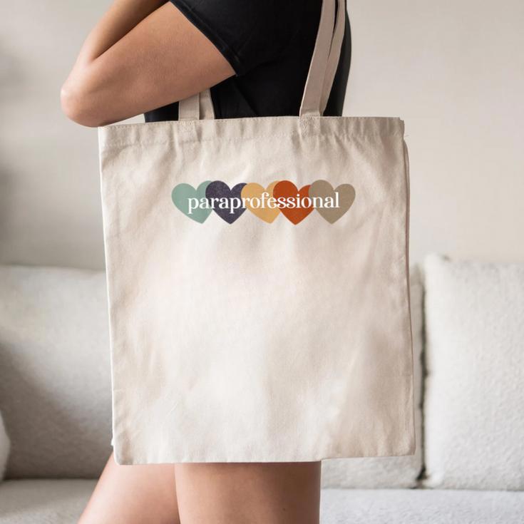 Paraprofessional Teacher Hearts Back To School Teach Rainbow Men Women Kids Canvas Tote Bag, novelty gifts, funny gifts Paraprofessional Teacher Hearts Back To School Teach Rainbow Men Women Kids Canvas Tote Bag, novelty gifts, funny gifts