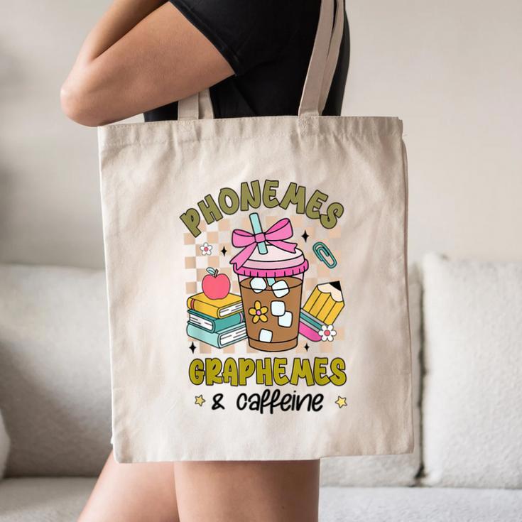 Phonemes Graphemes Caffeine Back To School Reading Teacher Canvas Tote Bag, novelty gifts, funny gifts Phonemes Graphemes Caffeine Back To School Reading Teacher Canvas Tote Bag, novelty gifts, funny gifts