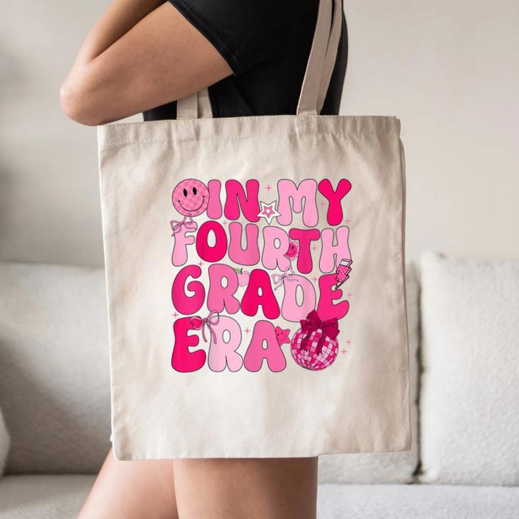 Pink Fourth Grade Era 4th Back To School Grade Teacher Canvas Tote Bag, novelty gifts, funny gifts