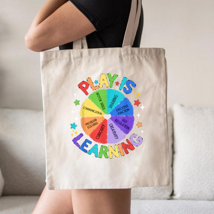 Play Is Learning Teacher Kindergarten For Men Women Kids Canvas Tote Bag, novelty gifts, funny gifts Play Is Learning Teacher Kindergarten For Men Women Kids Canvas Tote Bag, novelty gifts, funny gifts