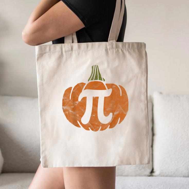 Pumpkin Pi Math Teacher Halloween Thanksgiving Day Costume Men Women Kids Canvas Tote Bag, novelty gifts, funny gifts