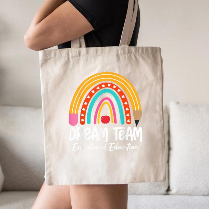 Rainbow Pencil Dream Exceptional Education Team SPED Teacher Canvas Tote Bag, novelty gifts, funny gifts