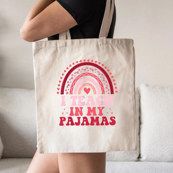 Rainbow Retro Homeschool Mom Teacher I Teach In My Pajamas Canvas Tote Bag, novelty gifts, funny gifts Rainbow Retro Homeschool Mom Teacher I Teach In My Pajamas Canvas Tote Bag, novelty gifts, funny gifts