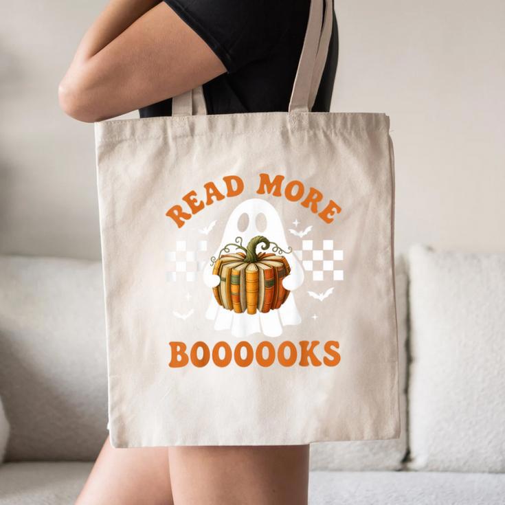 Read More Books Halloween Retro Pumpkin Reading Fall Teacher Canvas Tote Bag, novelty gifts, funny gifts