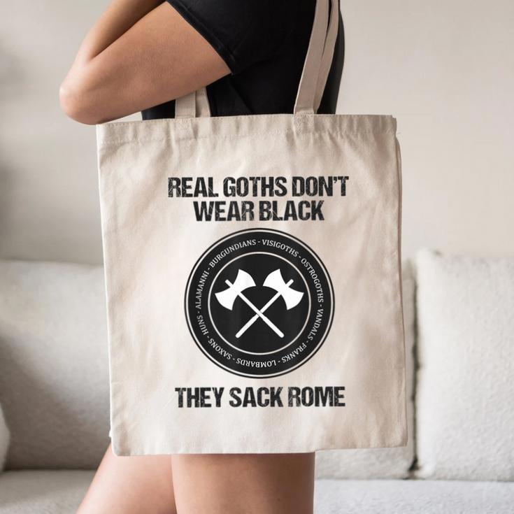 Real Goths Sack Rome History Teacher Canvas Tote Bag, novelty gifts, funny gifts