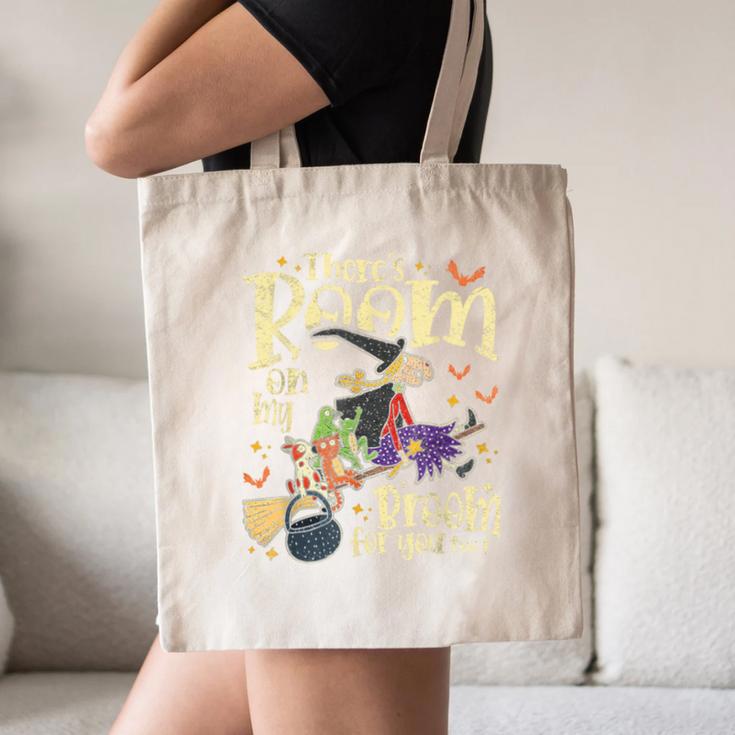 There's Room On My Broom For You Too Teacher Halloween Canvas Tote Bag, novelty gifts, funny gifts