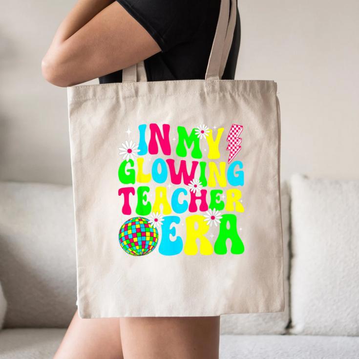 Retro Groovy In My Glowing Teacher Era Happy Teacher's Day Canvas Tote Bag, novelty gifts, funny gifts Retro Groovy In My Glowing Teacher Era Happy Teacher's Day Canvas Tote Bag, novelty gifts, funny gifts