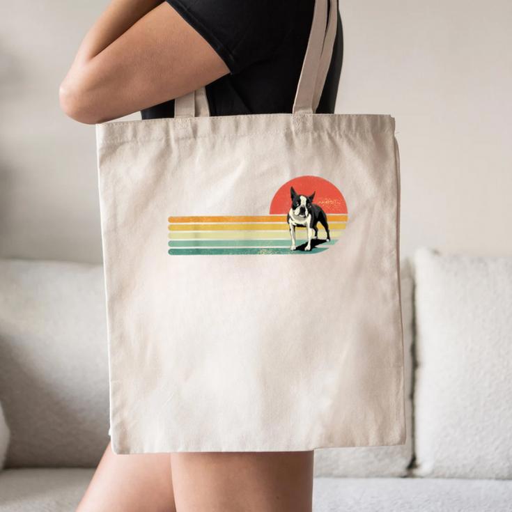 Retro Vintage Boston Terrier Dog Lover Boston Terrier Mom Canvas Tote Bag, novelty gifts, funny gifts