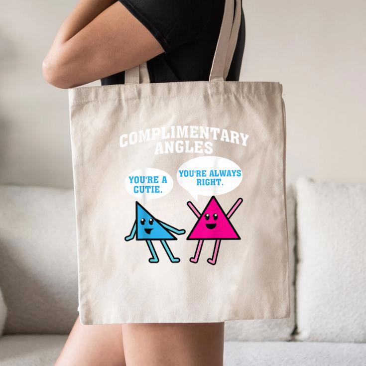 Right Acute Triangle Math Teacher Cool Geometry Canvas Tote Bag, novelty gifts, funny gifts
