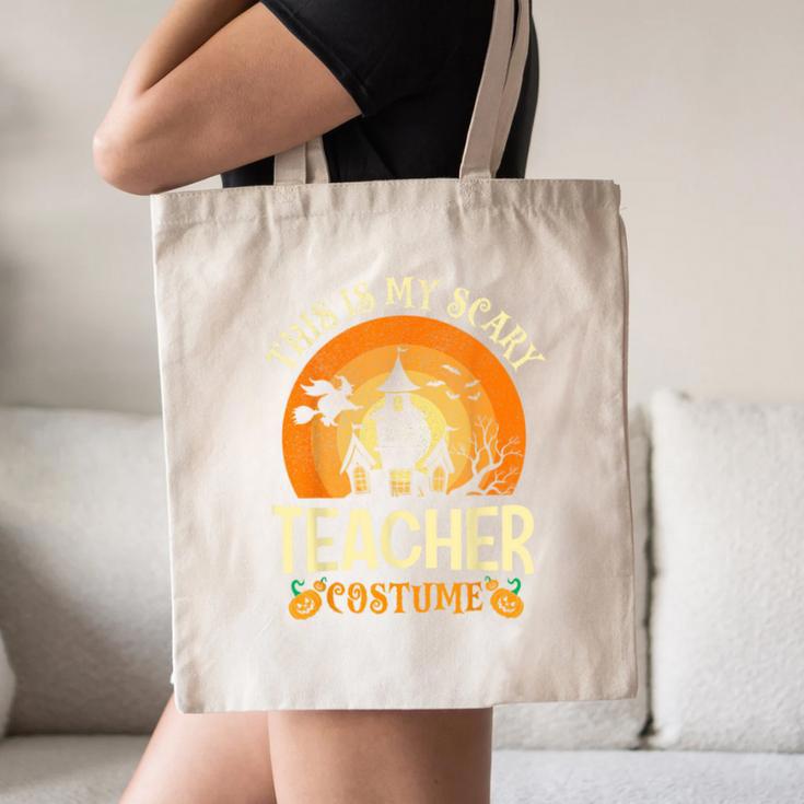 This Is My Scary Teacher Costume Halloween Canvas Tote Bag, novelty gifts, funny gifts