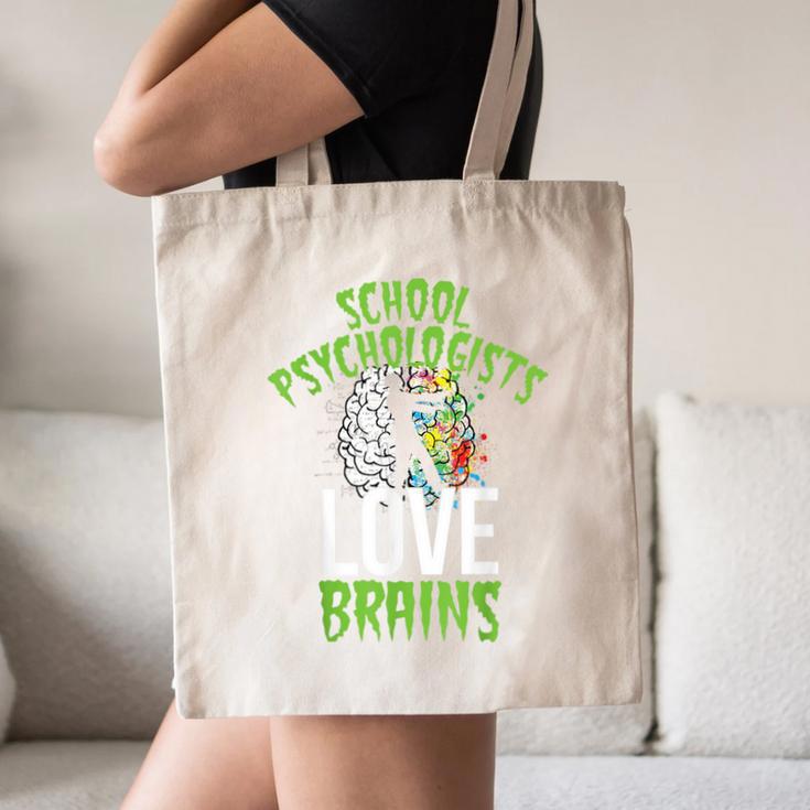 School Psychologists Love Brains Halloween Teacher Counselor Canvas Tote Bag, novelty gifts, funny gifts School Psychologists Love Brains Halloween Teacher Counselor Canvas Tote Bag, novelty gifts, funny gifts