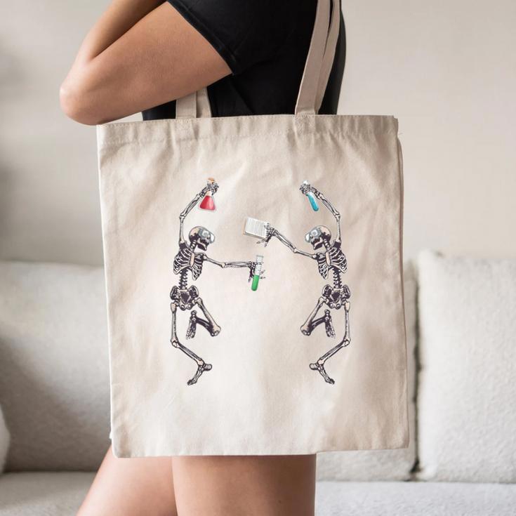 Science Teacher Dancing Skeleton Halloween Chemist Scientist Canvas Tote Bag, novelty gifts, funny gifts Science Teacher Dancing Skeleton Halloween Chemist Scientist Canvas Tote Bag, novelty gifts, funny gifts