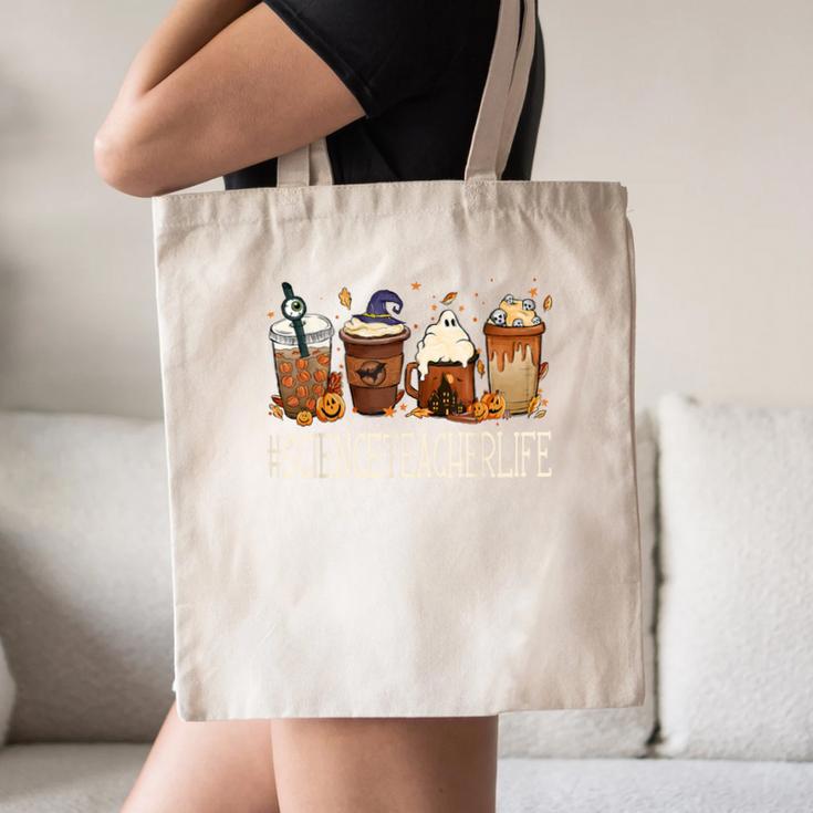 Science Teacher Horror Fall Coffee Halloween Pumpkin Autumn Canvas Tote Bag, novelty gifts, funny gifts Science Teacher Horror Fall Coffee Halloween Pumpkin Autumn Canvas Tote Bag, novelty gifts, funny gifts
