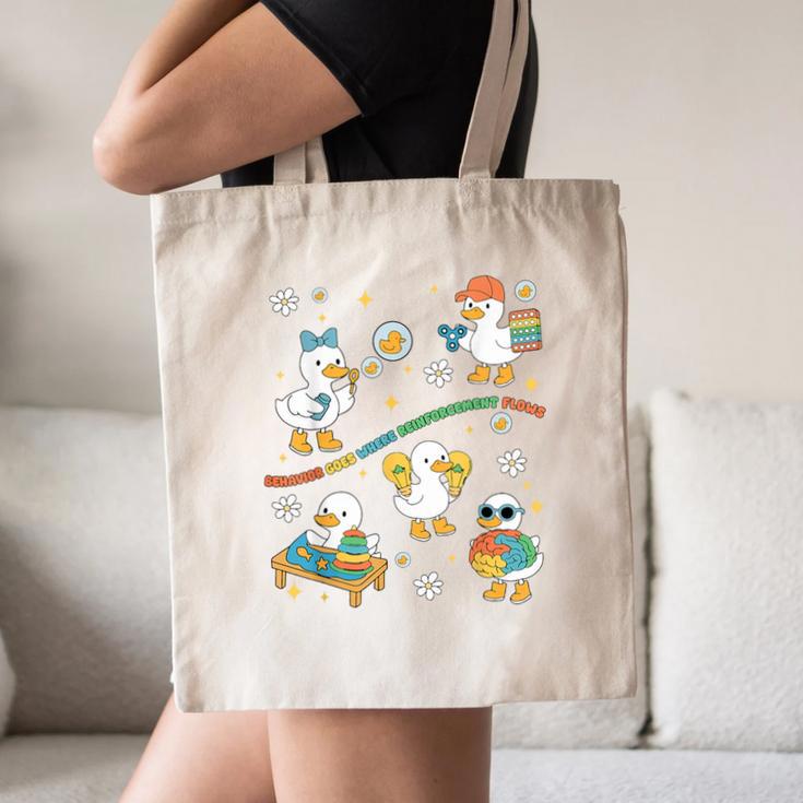 Silly Goose Behavior Analyst RBT ABA Therapy SPED Teacher Canvas Tote Bag, novelty gifts, funny gifts
