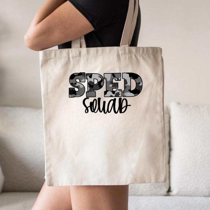 Special Education Squad Camo SPED Teacher Canvas Tote Bag, novelty gifts, funny gifts