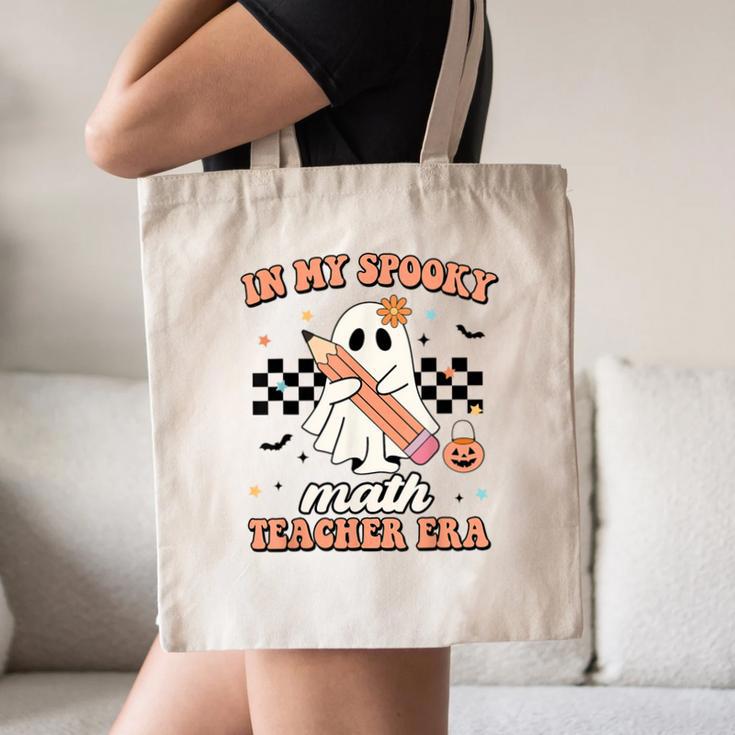 In My Spooky Math Teacher Era Groovy Retro Halloween Costume For Men Women Canvas Tote Bag, novelty gifts, funny gifts In My Spooky Math Teacher Era Groovy Retro Halloween Costume For Men Women Canvas Tote Bag, novelty gifts, funny gifts