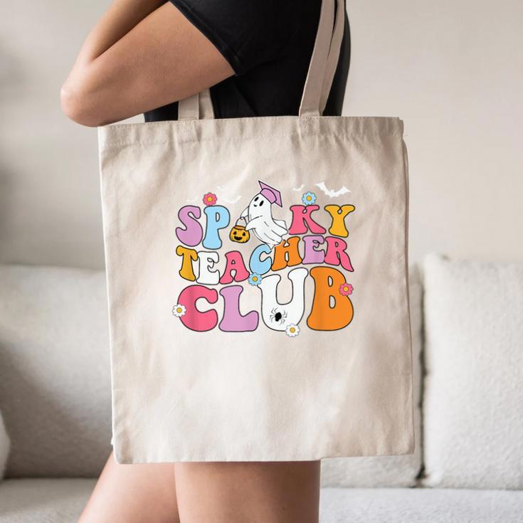 Spooky Teacher Club Halloween Canvas Tote Bag, novelty gifts, funny gifts