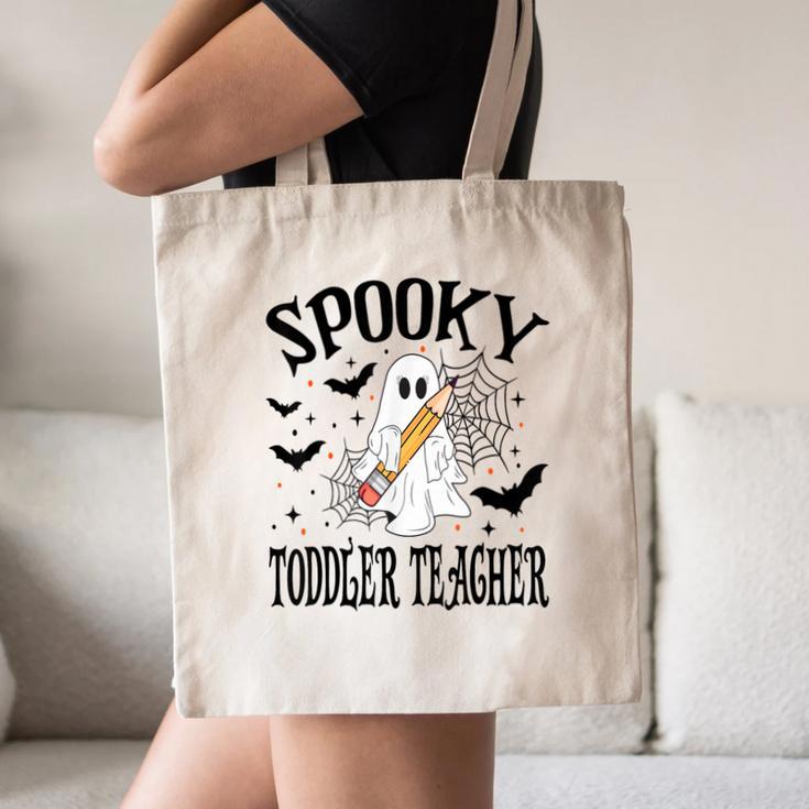 Spooky Toddler Teacher Halloween School Canvas Tote Bag, novelty gifts, funny gifts Spooky Toddler Teacher Halloween School Canvas Tote Bag, novelty gifts, funny gifts