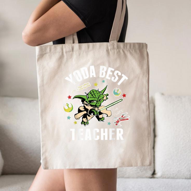 Star Wars Yoda Best Teacher Icons Canvas Tote Bag, novelty gifts, funny gifts