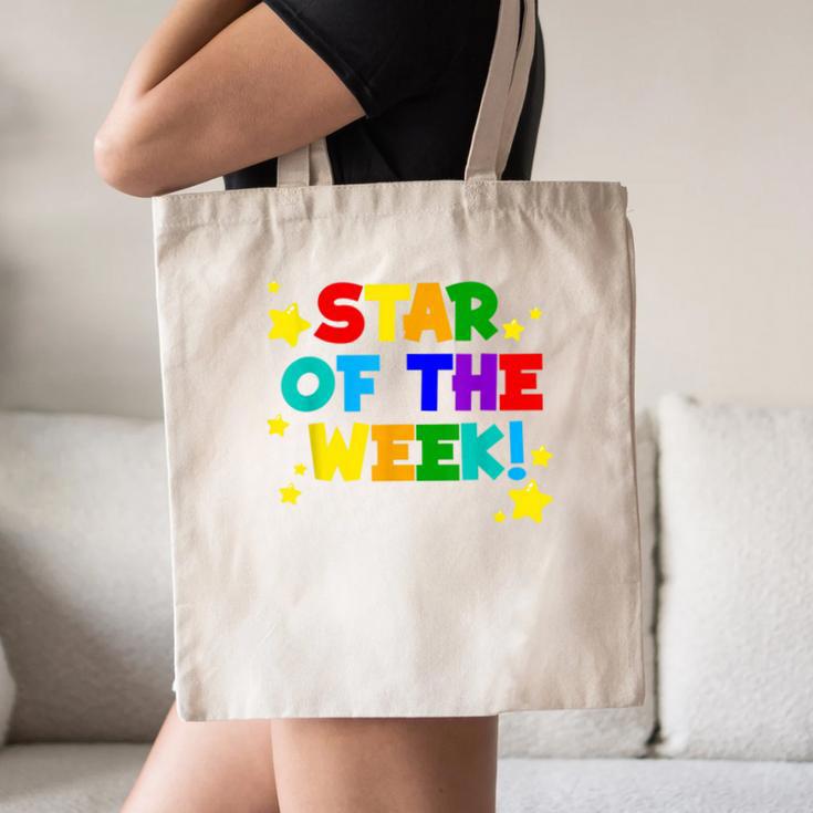 Star Of The Week Cheerful Recognition Student Teachers Class Men Women Kids Canvas Tote Bag, novelty gifts, funny gifts Star Of The Week Cheerful Recognition Student Teachers Class Men Women Kids Canvas Tote Bag, novelty gifts, funny gifts