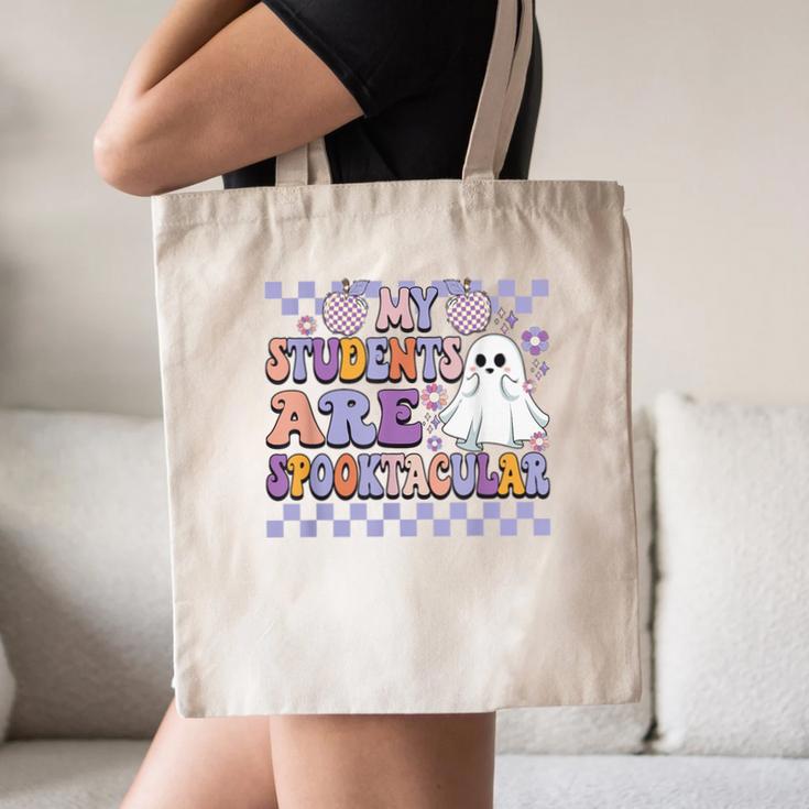 My Students Are Spooktacular Teacher Halloween Vibes Canvas Tote Bag, novelty gifts, funny gifts My Students Are Spooktacular Teacher Halloween Vibes Canvas Tote Bag, novelty gifts, funny gifts