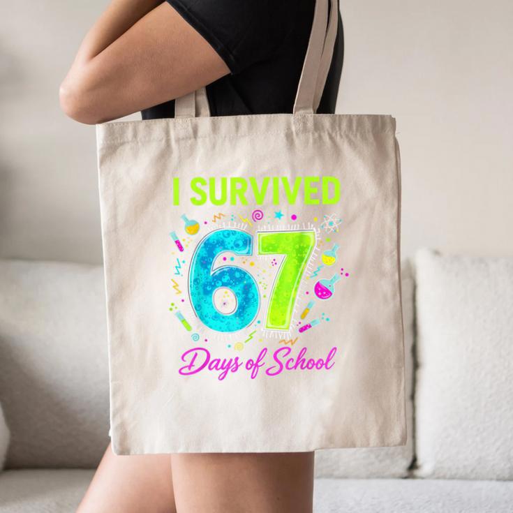 I Survived 67 Days Of School 67 Meme Science Teacher Canvas Tote Bag, novelty gifts, funny gifts I Survived 67 Days Of School 67 Meme Science Teacher Canvas Tote Bag, novelty gifts, funny gifts