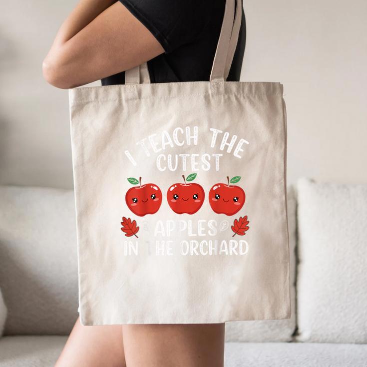 I Teach The Cutest Apples In The Orchard Cute Fall Teacher Canvas Tote Bag, novelty gifts, funny gifts I Teach The Cutest Apples In The Orchard Cute Fall Teacher Canvas Tote Bag, novelty gifts, funny gifts