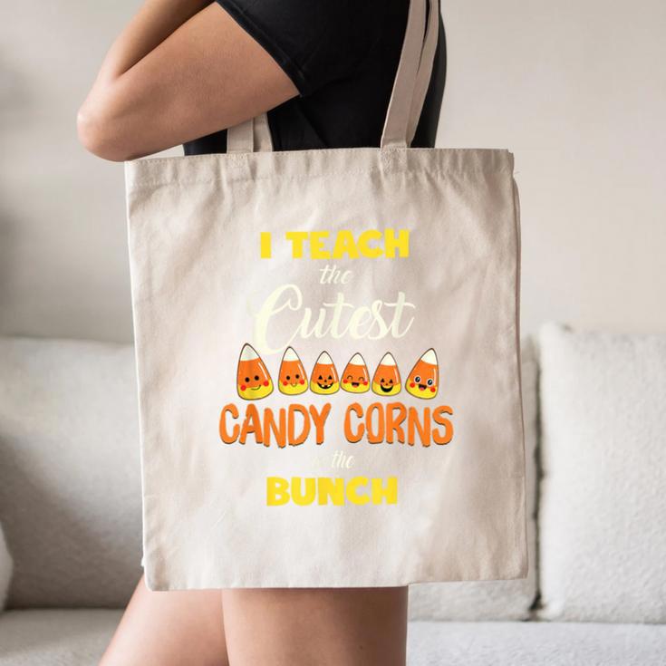 I Teach The Cutest Candy Corn In The Patch Teacher Halloween Canvas Tote Bag, novelty gifts, funny gifts